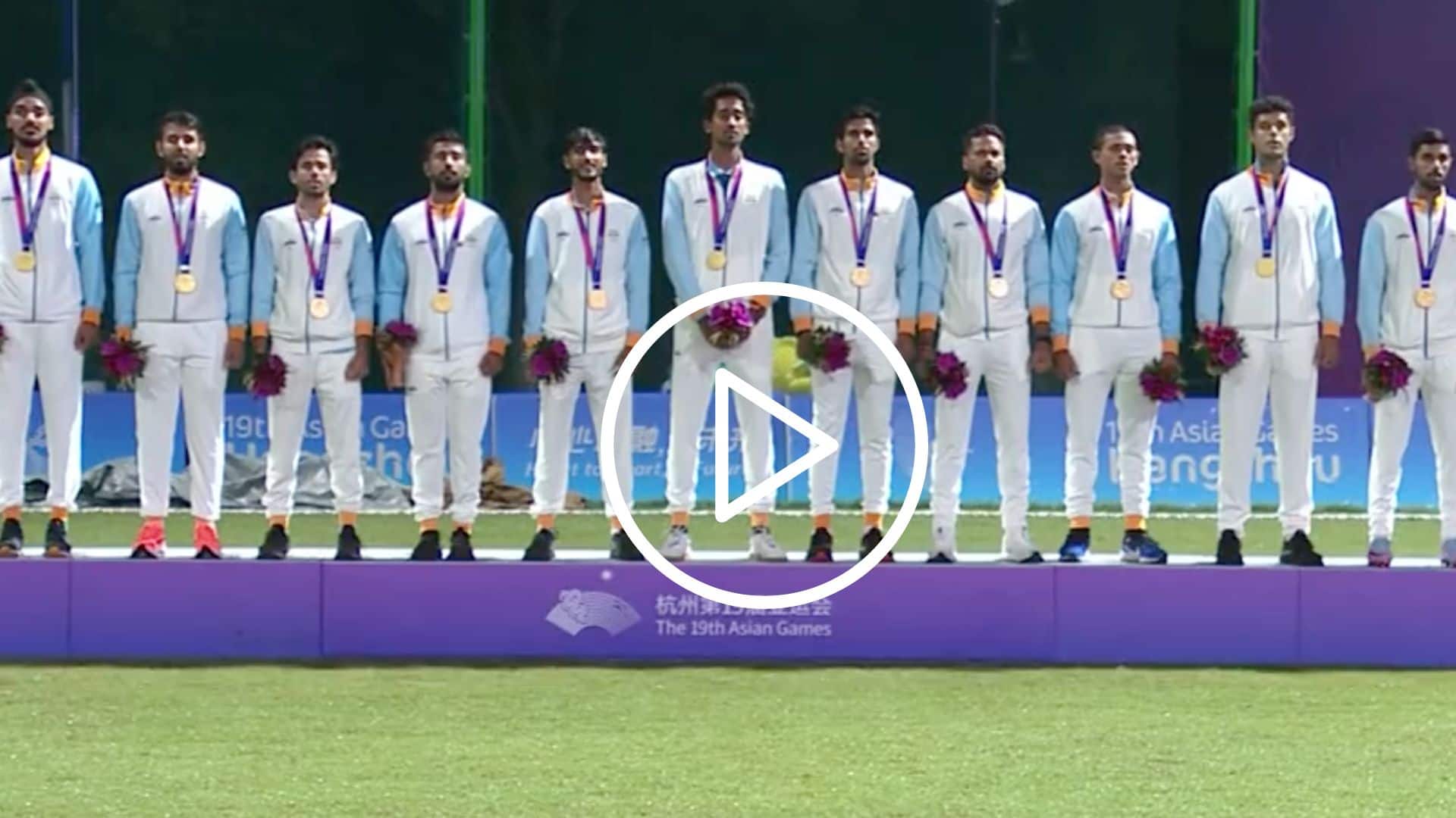 [Watch] Indian Team Receive Shining Gold Medals After Historic Asian Games Win